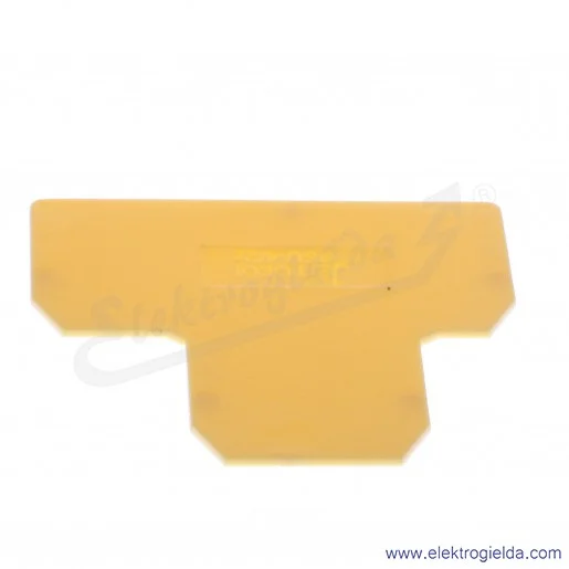 Płytka skrajna A41-0401, PSU-4/2Z, żółta, 1.2mm, do ZUG-G21..24 Płytka skrajna A41-0401, PSU-4/2Z, żółta, 1.2mm, do ZUG-G21..24