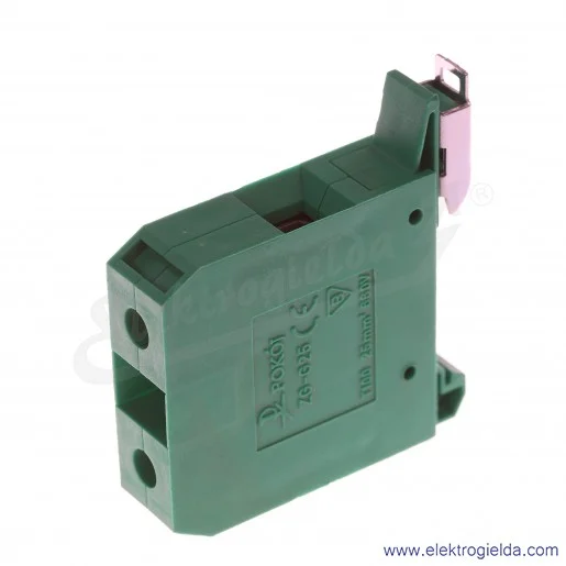 Złączka jednotorowa A11-1535, ZG G 25/TS 35, zielona, gwintowa, 25mm2 Złączka jednotorowa A11-1535, ZG G 25/TS 35, zielona, gwintowa, 25mm2