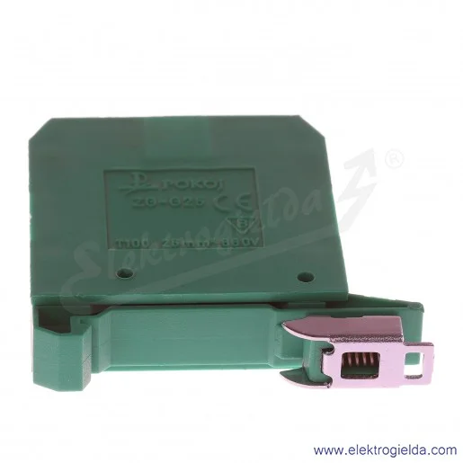 Złączka jednotorowa A11-1535, ZG G 25/TS 35, zielona, gwintowa, 25mm2 Złączka jednotorowa A11-1535, ZG G 25/TS 35, zielona, gwintowa, 25mm2