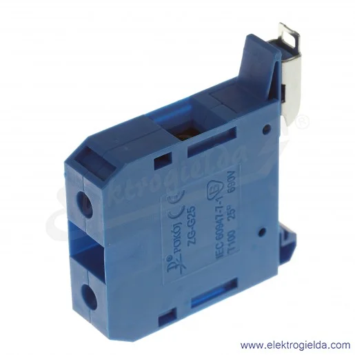 Złączka jednotorowa A11-1536, ZG G 25/TS 35, niebieska, gwintowa, 25mm2 Złączka jednotorowa A11-1536, ZG G 25/TS 35, niebieska, gwintowa, 25mm2