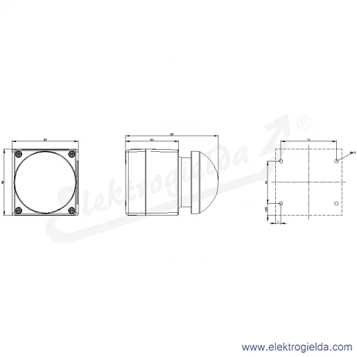 Rysunek wymiarowy Rysunek wymiarowy