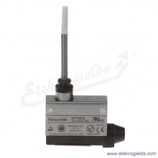 Wyłącznik krańcowy AZ7166CE, 125VDC, 250VAC, 10A, pręt sprężysty Wyłącznik krańcowy AZ7166CE, 125VDC, 250VAC, 10A, pręt sprężysty
