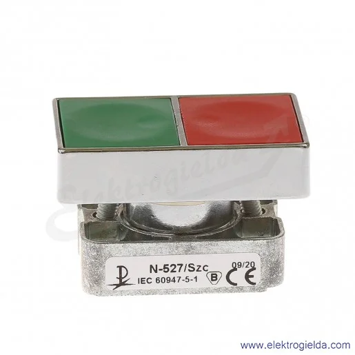 Główka przycisku A85-N10C, N-527/SA-ZC, przyciski zielony i czerwony