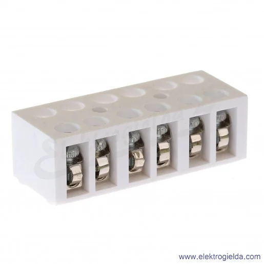 Złączka gwintowa termoutwardzalna B 10 6-torowa z podkładką zapobiegającą przecinaniu przewodów Złączka gwintowa termoutwardzalna B 10 6-torowa z podkładką zapobiegającą przecinaniu przewodów