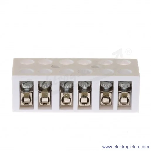 Złączka gwintowa termoutwardzalna B 10 6-torowa z podkładką zapobiegającą przecinaniu przewodów Złączka gwintowa termoutwardzalna B 10 6-torowa z podkładką zapobiegającą przecinaniu przewodów