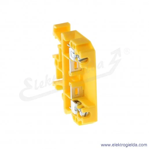 Złączka jednotorowa A11-5201, ZUG G/E, żółta, śrubowa, 4mm2 Złączka jednotorowa A11-5201, ZUG G/E, żółta, śrubowa, 4mm2