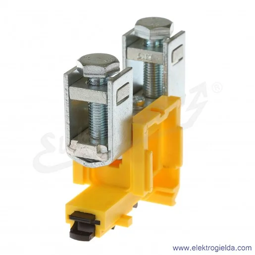 Złączka jednotorowa A11-1421, ZPG G 120, żółta, gwintowa, 120mm2 Złączka jednotorowa A11-1421, ZPG G 120, żółta, gwintowa, 120mm2