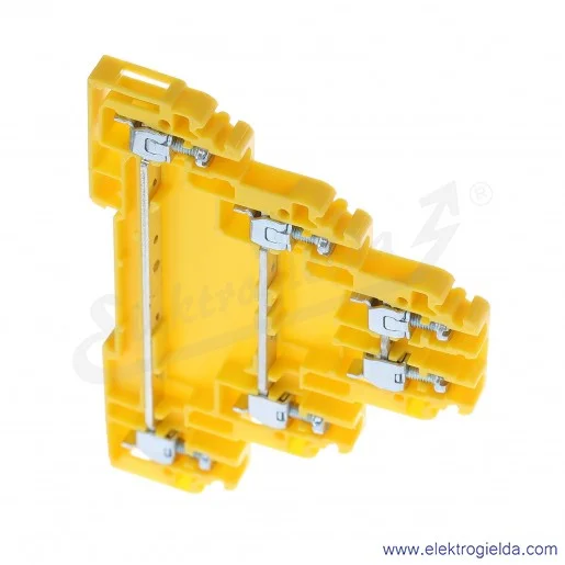 Złączka piętrowa A03-0001, ZG-G/31, 3 piętra, żółta, 4mm2 Złączka piętrowa A03-0001, ZG-G/31, 3 piętra, żółta, 4mm2