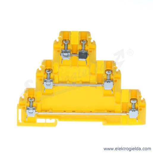 Złączka piętrowa A03-0001, ZG-G/31, 3 piętra, żółta, 4mm2 Złączka piętrowa A03-0001, ZG-G/31, 3 piętra, żółta, 4mm2