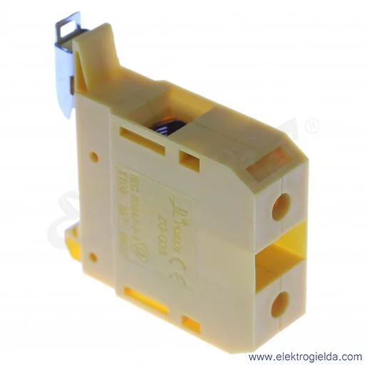 Złączka jednotorowa A11-1631, ZG G 35/TS 35, żółta, gwintowa, 25...35mm2 Złączka jednotorowa A11-1631, ZG G 35/TS 35, żółta, gwintowa, 25...35mm2