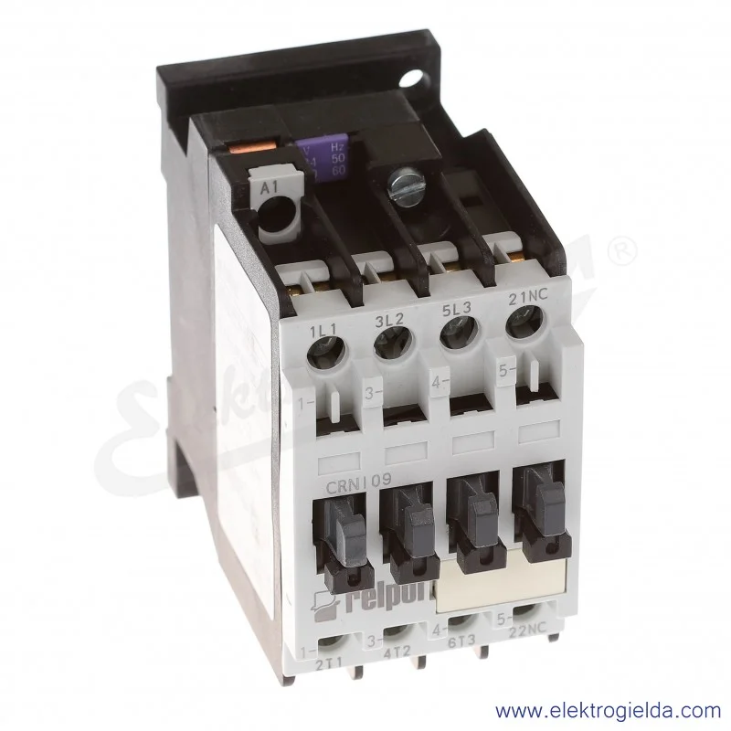 Stycznik CRNI09-30-01-A024V, 4 kW, 24VAC, 1NC Stycznik CRNI09-30-01-A024V, 4 kW, 24VAC, 1NC