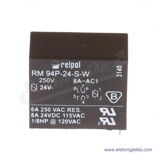 Przekaźnik miniaturowy RM94-1012-35-S110 2P 110VDC do gniazd i obwodów drukowanych wersja czuła Przekaźnik miniaturowy RM94-1012-35-S110 2P 110VDC do gniazd i obwodów drukowanych wersja czuła