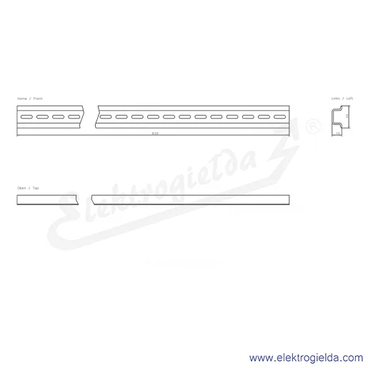 Rysunek wymiarowy Rysunek wymiarowy