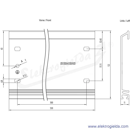 Rysunek wymiarowy Rysunek wymiarowy