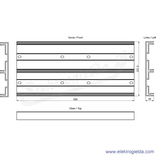 Rysunek wymiarowy Rysunek wymiarowy
