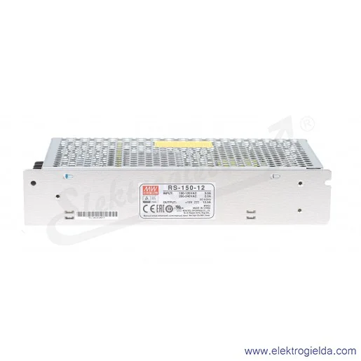 Zasilacz impulsowy RS-150-12 100..240VAC, wyjście 12V 12.5A 150W Zasilacz impulsowy RS-150-12 100..240VAC, wyjście 12V 12.5A 150W