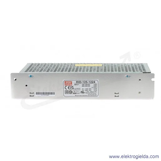 Zasilacz impulsowy RID-125-1224 zasilanie 88-264VAC lub 124-370VDC, wyjście 12V 1.0-7.0A lub 24V 0.4-5.0A Zasilacz impulsowy RID-125-1224 zasilanie 88-264VAC lub 124-370VDC, wyjście 12V 1.0-7.0A lub 24V 0.4-5.0A