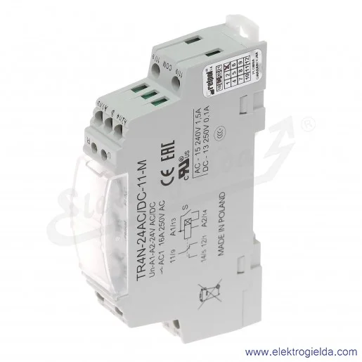 Przekaźnik czasowy wielofunkcyjny TR4N-24AC/DC-11-M 1p 10-funkcji Przekaźnik czasowy wielofunkcyjny TR4N-24AC/DC-11-M 1p 10-funkcji
