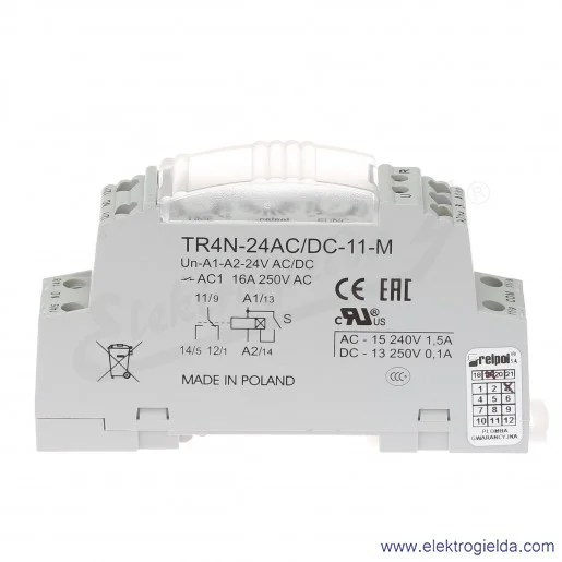 Przekaźnik czasowy wielofunkcyjny TR4N-24AC/DC-11-M 1p 10-funkcji Przekaźnik czasowy wielofunkcyjny TR4N-24AC/DC-11-M 1p 10-funkcji