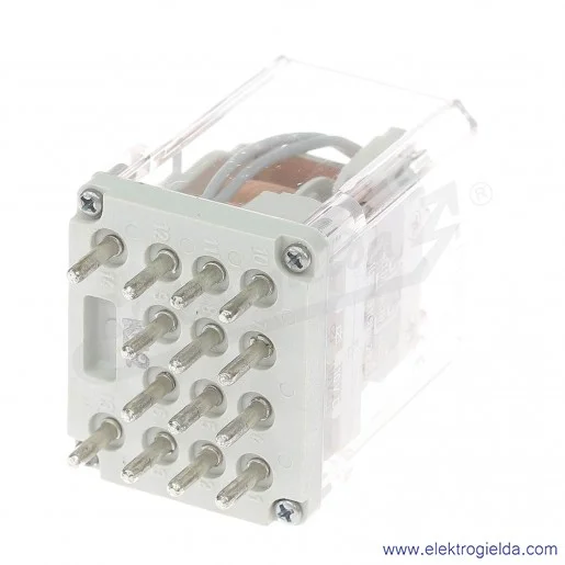 Przekaźnik elektromagnetyczny R15-1014-23-1110-PKP 4P 110VDC wykonanie trakcyjne Przekaźnik elektromagnetyczny R15-1014-23-1110-PKP 4P 110VDC wykonanie trakcyjne