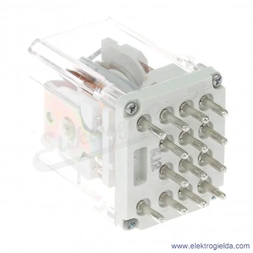 Przekaźnik elektromagnetyczny R15-1014-23-1110-PKP 4P 110VDC wykonanie trakcyjne Przekaźnik elektromagnetyczny R15-1014-23-1110-PKP 4P 110VDC wykonanie trakcyjne