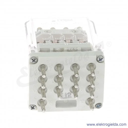 Przekaźnik elektromagnetyczny R15-1014-23-1110-PKP 4P 110VDC wykonanie trakcyjne Przekaźnik elektromagnetyczny R15-1014-23-1110-PKP 4P 110VDC wykonanie trakcyjne