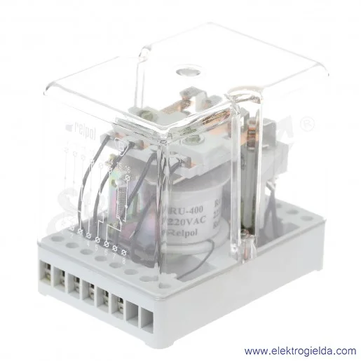 Przekaźnik przemysłowy RU400-1014-28-3230 4P 230VAC Przekaźnik przemysłowy RU400-1014-28-3230 4P 230VAC