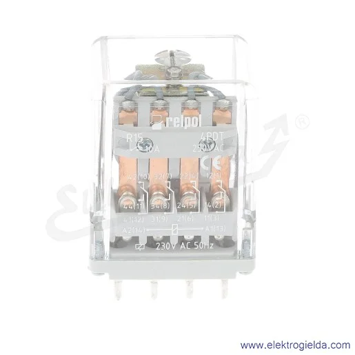 Przekaźnik elektromagnetyczny R15-1014-23-3230 4P 230VAC Przekaźnik elektromagnetyczny R15-1014-23-3230 4P 230VAC