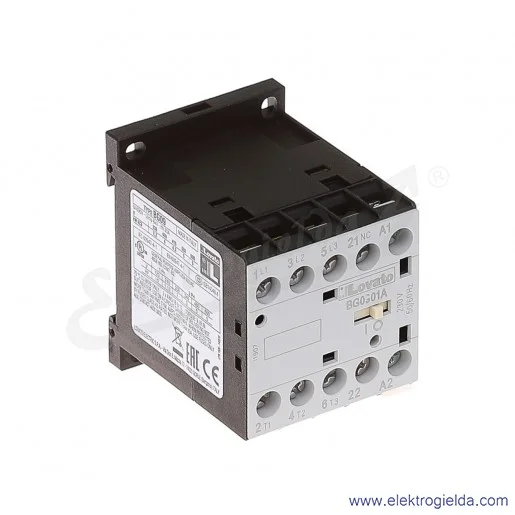 Stycznik BG1210A110 110VAC Ith 20A AC3/400V 5,7KW, 1NO Stycznik BG1210A110 110VAC Ith 20A AC3/400V 5,7KW, 1NO