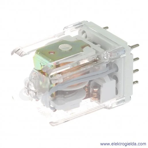 Przekaźnik elektromagnetyczny R15 1014-23-1024-KLD-PKP 4p 24VDC przycisk testujący K + Dioda LED + D wykonanie trakcyjne