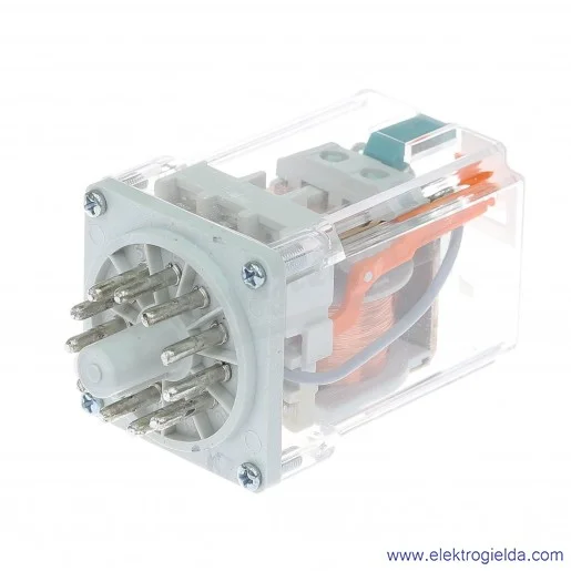 Przekaźnik elektromagnetyczny R15 1013-23-1024-WK-PKP 3P 24VDC przycisk testujący K wykonanie trakcyjne Przekaźnik elektromagnetyczny R15 1013-23-1024-WK-PKP 3P 24VDC przycisk testujący K wykonanie trakcyjne