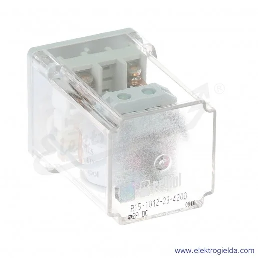 Przekaźnik przemysłowy R15-1012-23-4200 2 styki przełączne, wykonanie prądowe, prąd znamionowy 2.0A zasilanie prądem stałym Przekaźnik przemysłowy R15-1012-23-4200 2 styki przełączne, wykonanie prądowe, prąd znamionowy 2.0A zasilanie prądem stałym