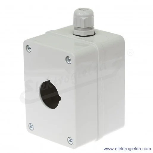 Kaseta sterownicza KP-1 szara, 1 otwór, fi 30mm Kaseta sterownicza KP-1 szara, 1 otwór, fi 30mm