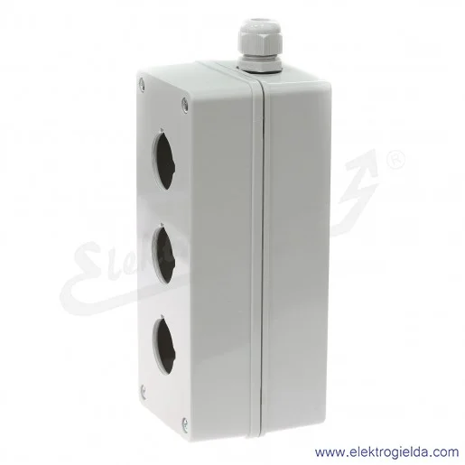 Kaseta sterownicza KP-3 szara, 3 otwory, fi 30mm Kaseta sterownicza KP-3 szara, 3 otwory, fi 30mm