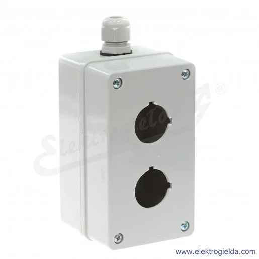 Kaseta sterownicza KP-2 szara, 2 otwory, fi 30mm Kaseta sterownicza KP-2 szara, 2 otwory, fi 30mm