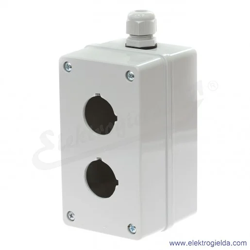 Kaseta sterownicza KP-2 szara, 2 otwory, fi 30mm Kaseta sterownicza KP-2 szara, 2 otwory, fi 30mm