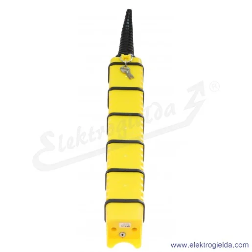 Kaseta sterownicza KS5-1-2-058S.21.45.35.45 suwnicowa start/stop, prawo/lewo, góra/dół, prawo/lewo, STOP awaryjny Kaseta sterownicza KS5-1-2-058S.21.45.35.45 suwnicowa start/stop, prawo/lewo, góra/dół, prawo/lewo, STOP awaryjny