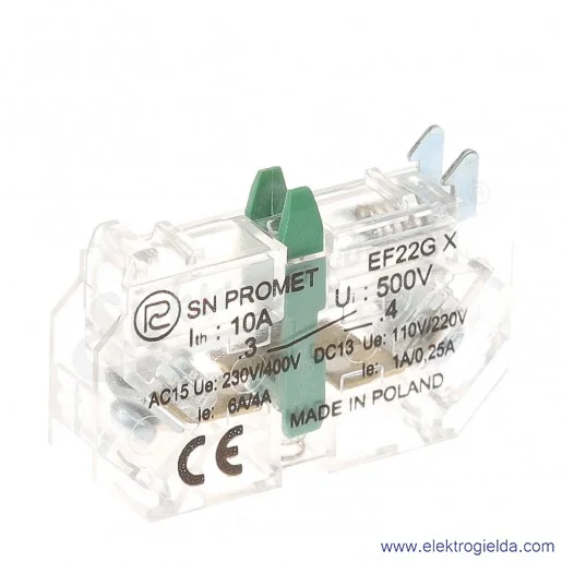 EF22GX 1NO człon łączeniowy do NEF22 i NEK22M EF22GX 1NO człon łączeniowy do NEF22 i NEK22M