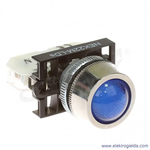 Lampka sygnalizacyjna NEK22M-LDSn 24-230V AC/DC niebieska klosz sferyczny Lampka sygnalizacyjna NEK22M-LDSn 24-230V AC/DC niebieska klosz sferyczny