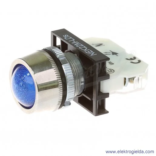 Lampka sygnalizacyjna NEK22M-LDSn 24-230V AC/DC niebieska klosz sferyczny Lampka sygnalizacyjna NEK22M-LDSn 24-230V AC/DC niebieska klosz sferyczny