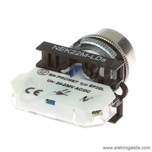 Lampka sygnalizacyjna NEK22M-LDSn 24-230V AC/DC niebieska klosz sferyczny Lampka sygnalizacyjna NEK22M-LDSn 24-230V AC/DC niebieska klosz sferyczny