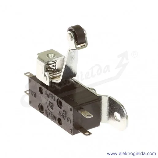 Łącznik krańcowy MP0-1R miniaturowy z dźwignią prawą i rolką 1Z+1R Łącznik krańcowy MP0-1R miniaturowy z dźwignią prawą i rolką 1Z+1R