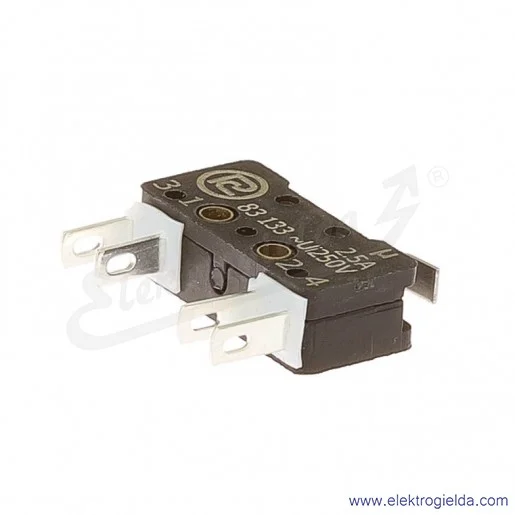 Łącznik krańcowy miniaturowy 83-133s 54Ar 14,75 z dźwignią 14,75mm 1Z+1R srebrzony Łącznik krańcowy miniaturowy 83-133s 54Ar 14,75 z dźwignią 14,75mm 1Z+1R srebrzony