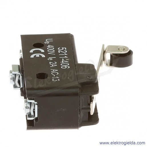 Łącznik krańcowy miniaturowy 5211-406 z dźwignią i rolką, L 37,2mm 1P