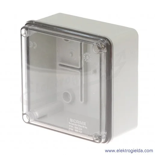 Obudowa seria SCABOX 686.224 100x100x50 mm IP56 przezroczyste wieczko Obudowa seria SCABOX 686.224 100x100x50 mm IP56 przezroczyste wieczko