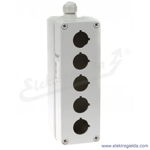 Kaseta sterownicza K-5 szara, 5 otworów, fi 30mm Kaseta sterownicza K-5 szara, 5 otworów, fi 30mm