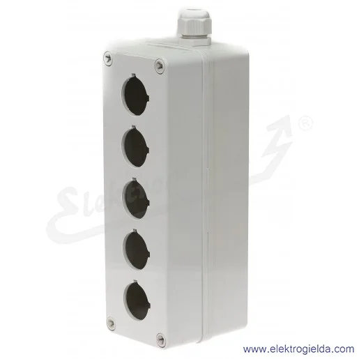Kaseta sterownicza K-5 szara, 5 otworów, fi 30mm Kaseta sterownicza K-5 szara, 5 otworów, fi 30mm