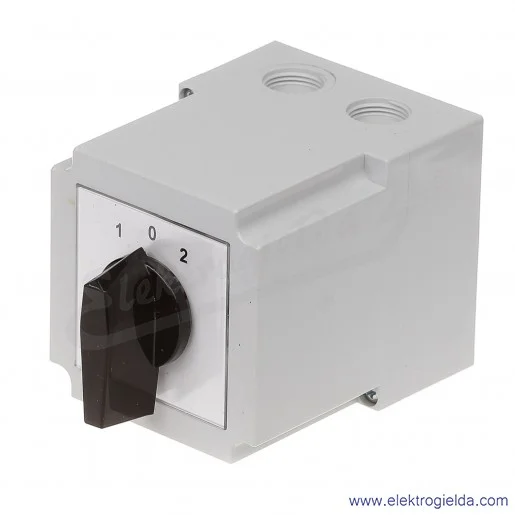 4G16-26-PK /L- 0 -P/ 16A Łącznik krzywko 3-fazowy Lewo-Prawo z samopowrotem do pozycji 0, w obudowie 4G16-26-PK /L- 0 -P/ 16A Łącznik krzywko 3-fazowy Lewo-Prawo z samopowrotem do pozycji 0, w obudowie