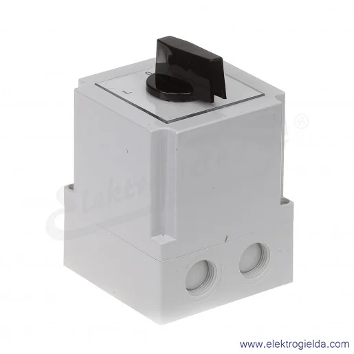 4G25-11-PK /L-0-P/ 25A Łącznik krzywkowy 3-fazowy Lewo-Prawo w obudowie 4G25-11-PK /L-0-P/ 25A Łącznik krzywkowy 3-fazowy Lewo-Prawo w obudowie