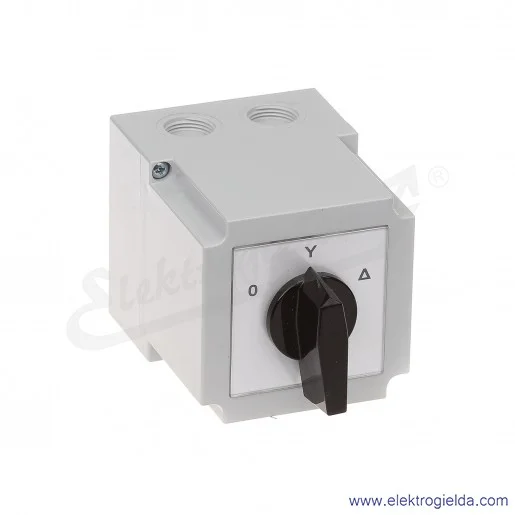 4G25-12-PK /0-Y-D/ 25A Łącznik krzywkowy Gwiazda-Trójkąt, w obudowie 4G25-12-PK /0-Y-D/ 25A Łącznik krzywkowy Gwiazda-Trójkąt, w obudowie